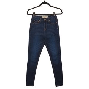 MUSELOOKS ERGO High Rise Dark Medium Blue Skinny Denim Jeans 3